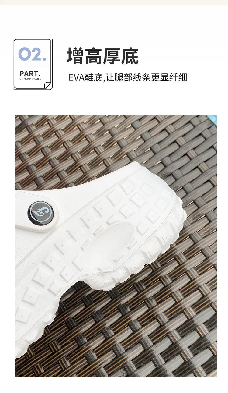 Korean Style Atmospheric Distinctive Two-Wear Sandals and Slippers Women's Spring and Summer Breathable Wet Beach Cave Shoes Non-Slip All-Match — feature 5