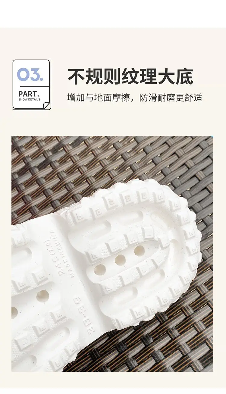 Korean Style Atmospheric Distinctive Two-Wear Sandals and Slippers Women's Spring and Summer Breathable Wet Beach Cave Shoes Non-Slip All-Match — feature 6