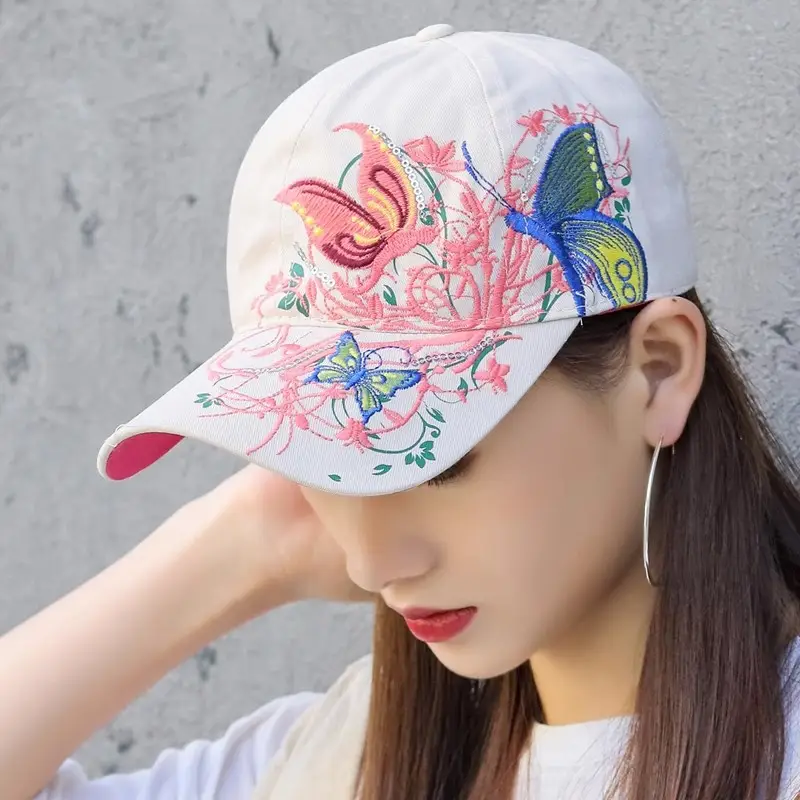 Women Korean Style Peaked Sun Hat Rose Red Soft Top Winter Outdoor Baseball Cap - Image 7