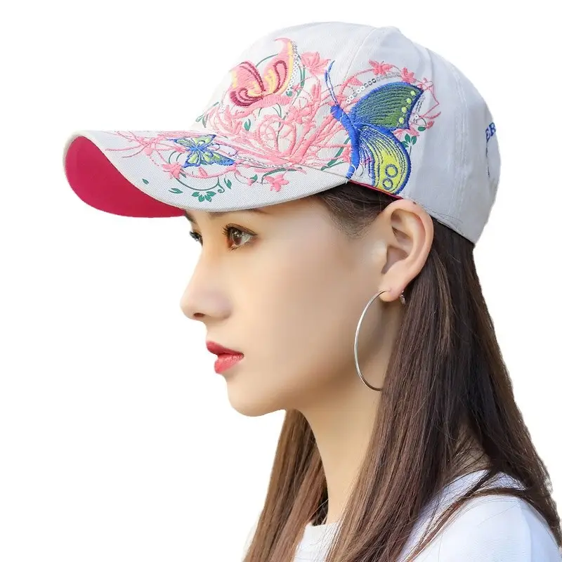 Women Korean Style Peaked Sun Hat Rose Red Soft Top Winter Outdoor Baseball Cap - Image 10