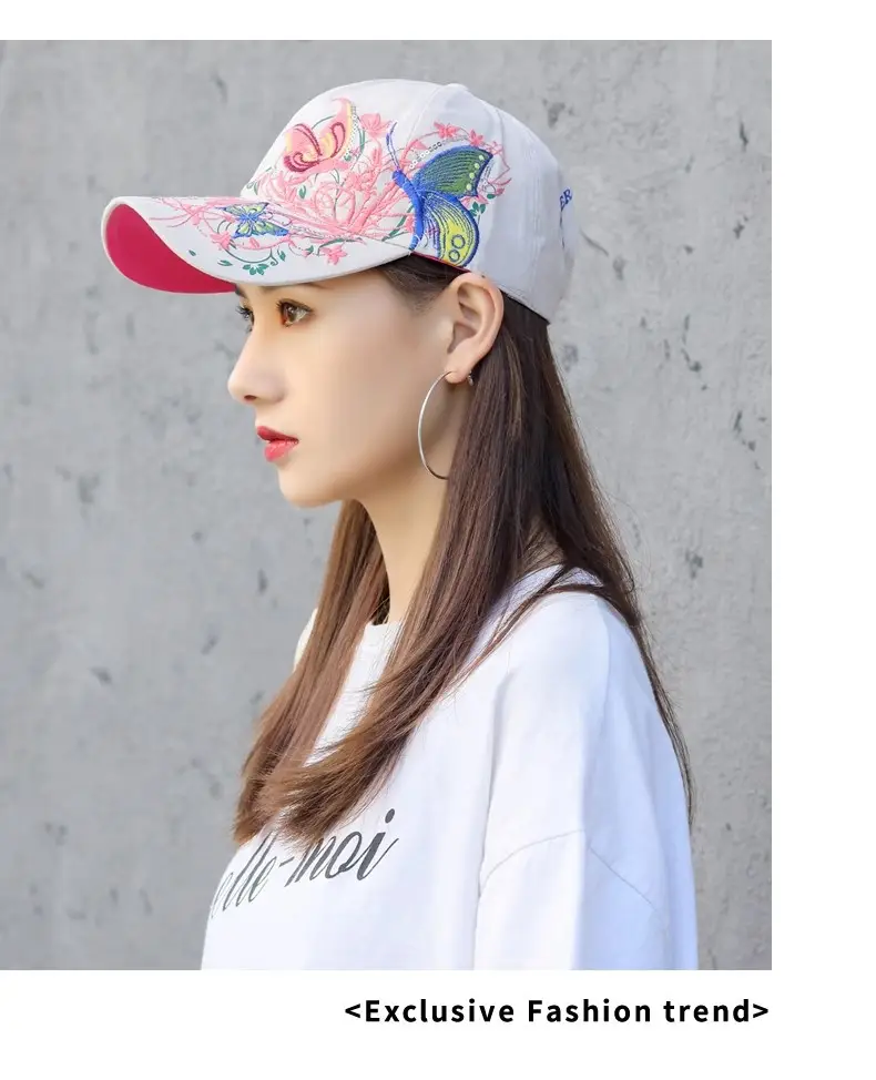 Women Korean Style Peaked Sun Hat Rose Red Soft Top Winter Outdoor Baseball Cap — feature 10