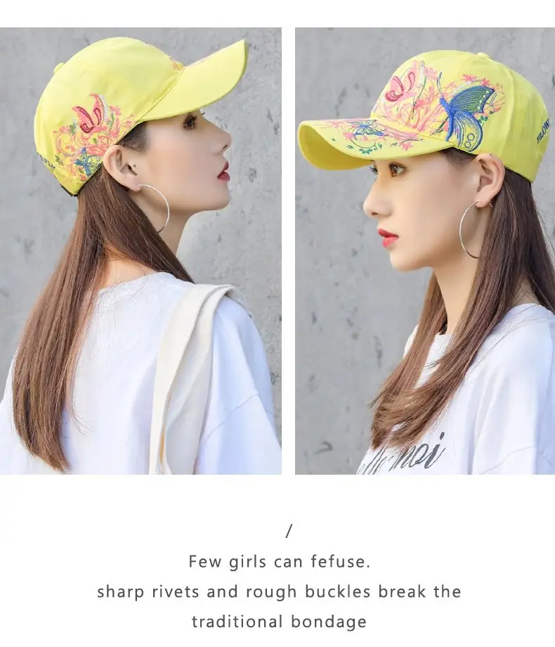 Women Korean Style Peaked Sun Hat Rose Red Soft Top Winter Outdoor Baseball Cap — feature 5