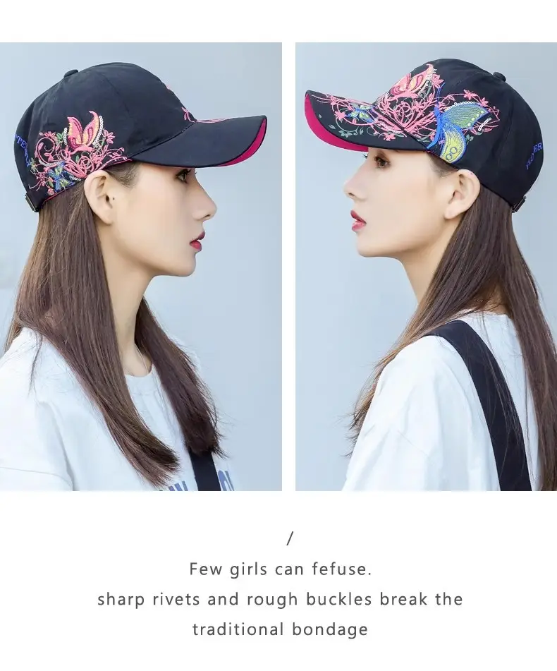 Women Korean Style Peaked Sun Hat Rose Red Soft Top Winter Outdoor Baseball Cap — feature 9