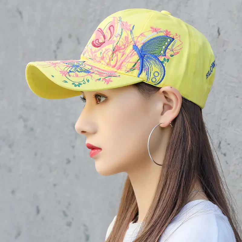 Women Korean Style Peaked Sun Hat Rose Red Soft Top Winter Outdoor Baseball Cap - Image 2