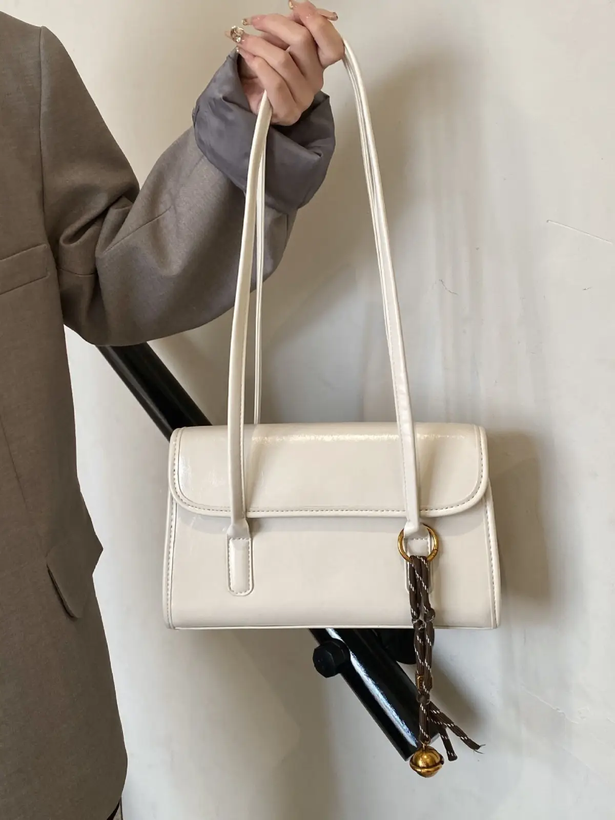 Light Blue Square Shoulder Bag for Women 2024