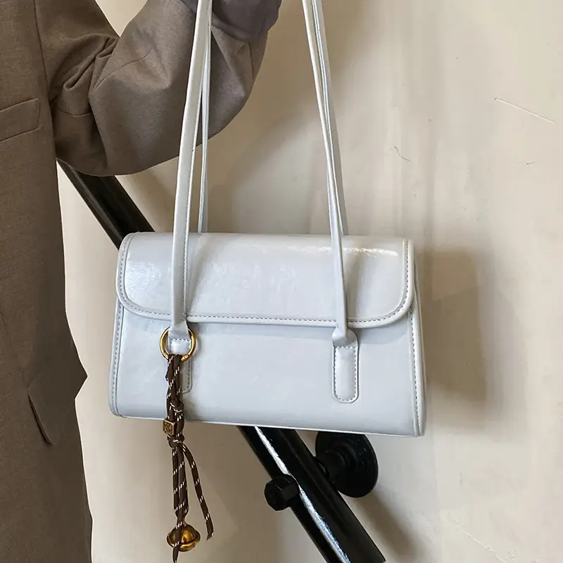 Light Blue Square Shoulder Bag for Women 2024