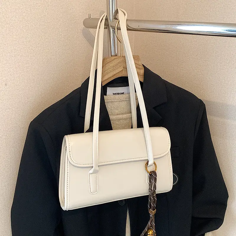 Light Blue Square Shoulder Bag for Women 2024