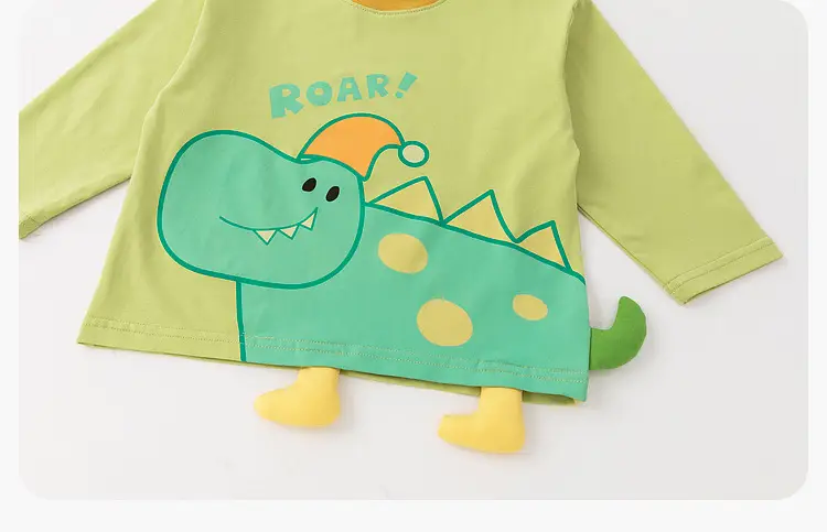 Dudu Baby Pink Long Sleeve T-Shirt with Cat Print — feature 33