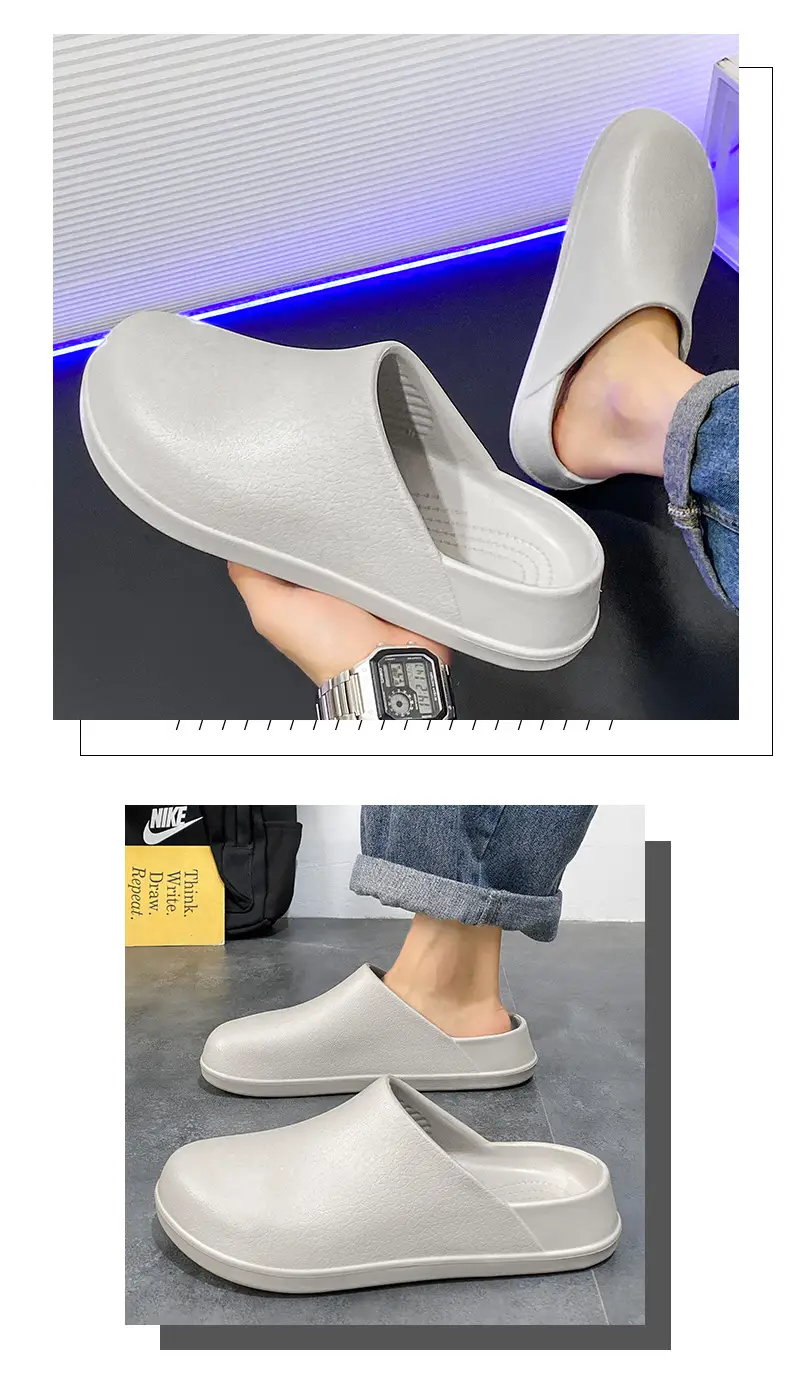 Baotou Women's Summer Non-slip Wear-resistant Non-stinky Foot Sandals All-match Breathable High-end Couple Chef Shoes — feature 13