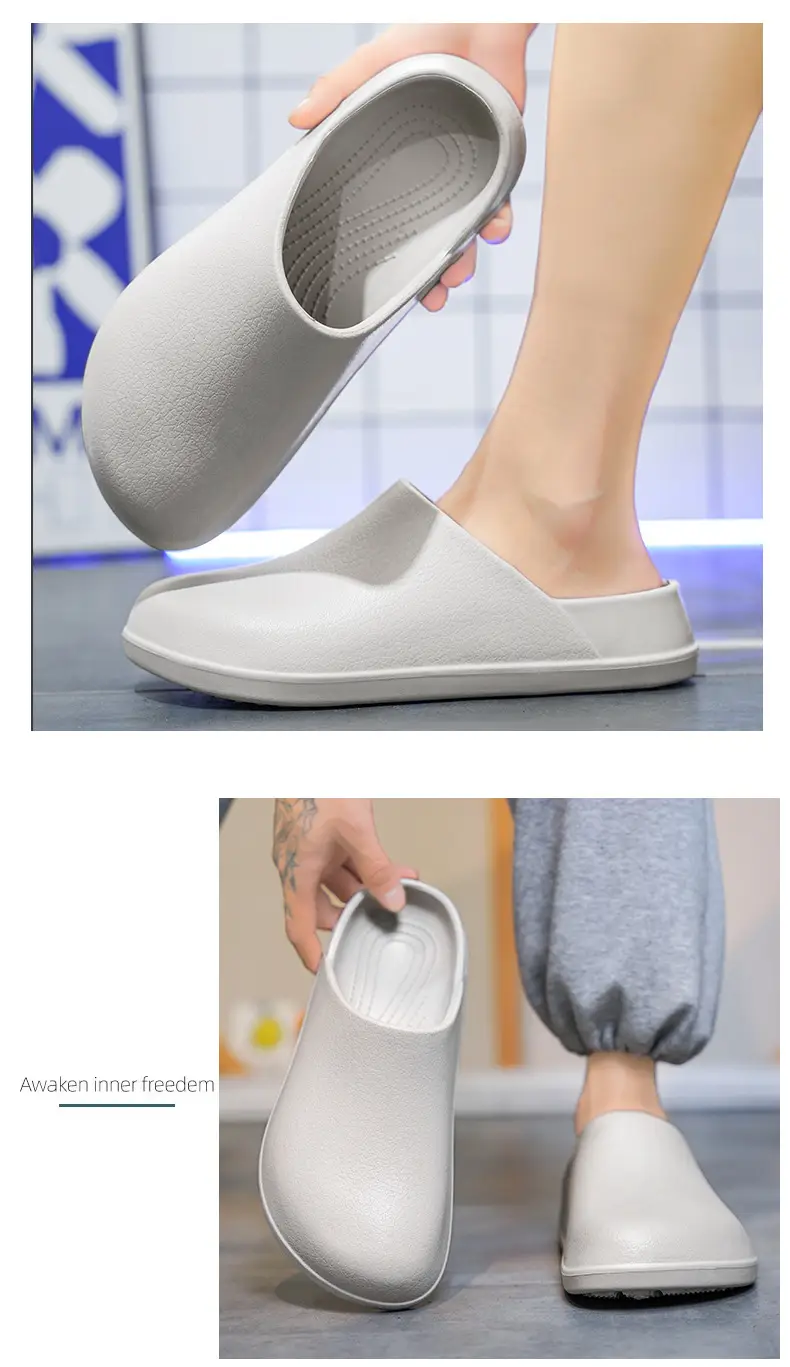 Baotou Women's Summer Non-slip Wear-resistant Non-stinky Foot Sandals All-match Breathable High-end Couple Chef Shoes — feature 14