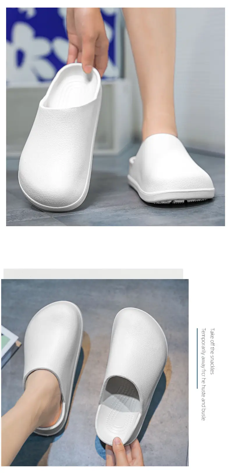 Baotou Women's Summer Non-slip Wear-resistant Non-stinky Foot Sandals All-match Breathable High-end Couple Chef Shoes — feature 3
