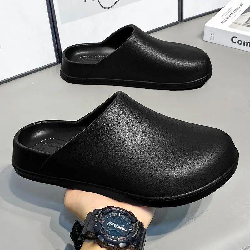 Baotou Women's Summer Non-slip Wear-resistant Non-stinky Foot Sandals All-match Breathable High-end Couple Chef Shoes