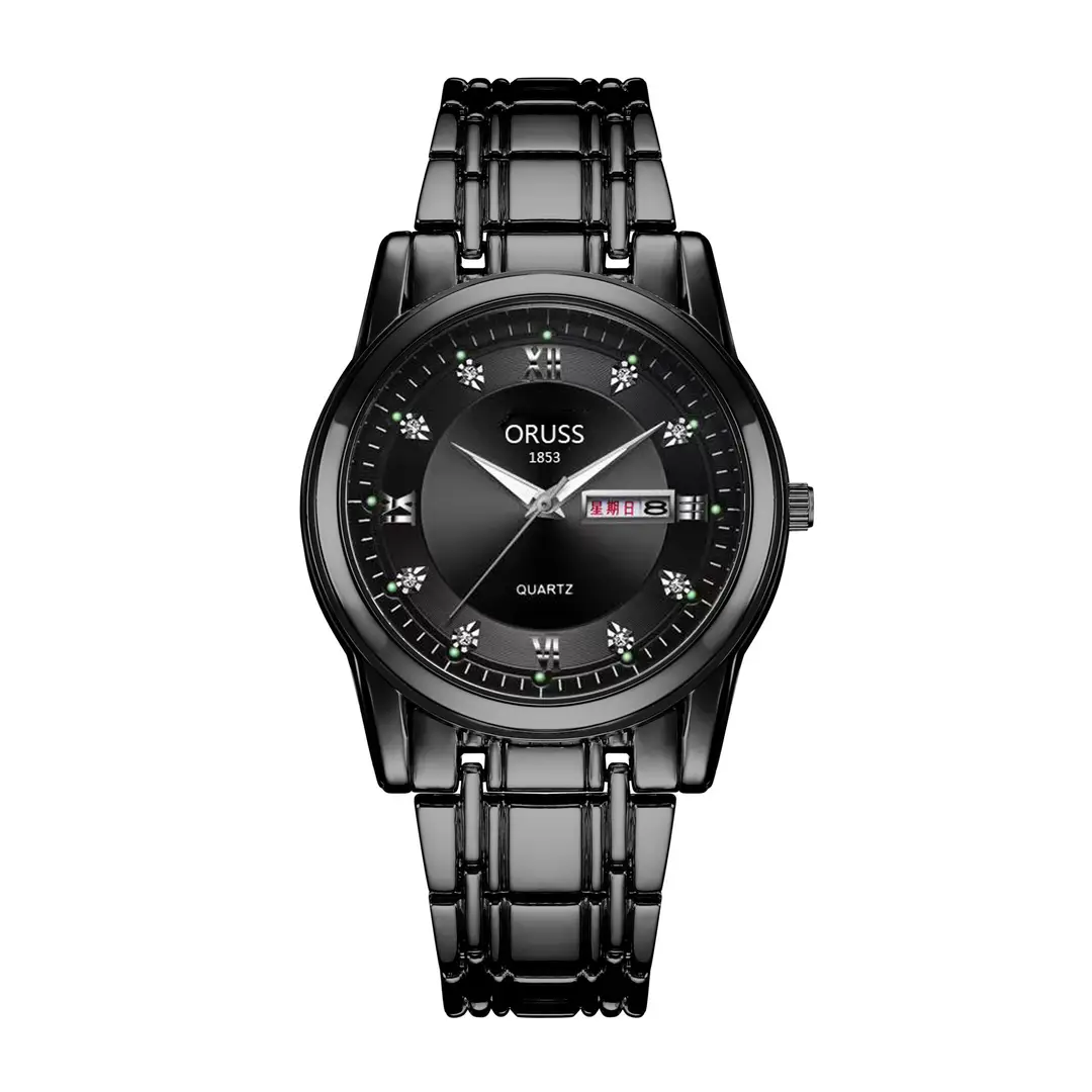 Swiss gold watch hollow simulation automatic non-mechanical watch atmospheric business waterproof luminous calendar watch men's watch — feature 10