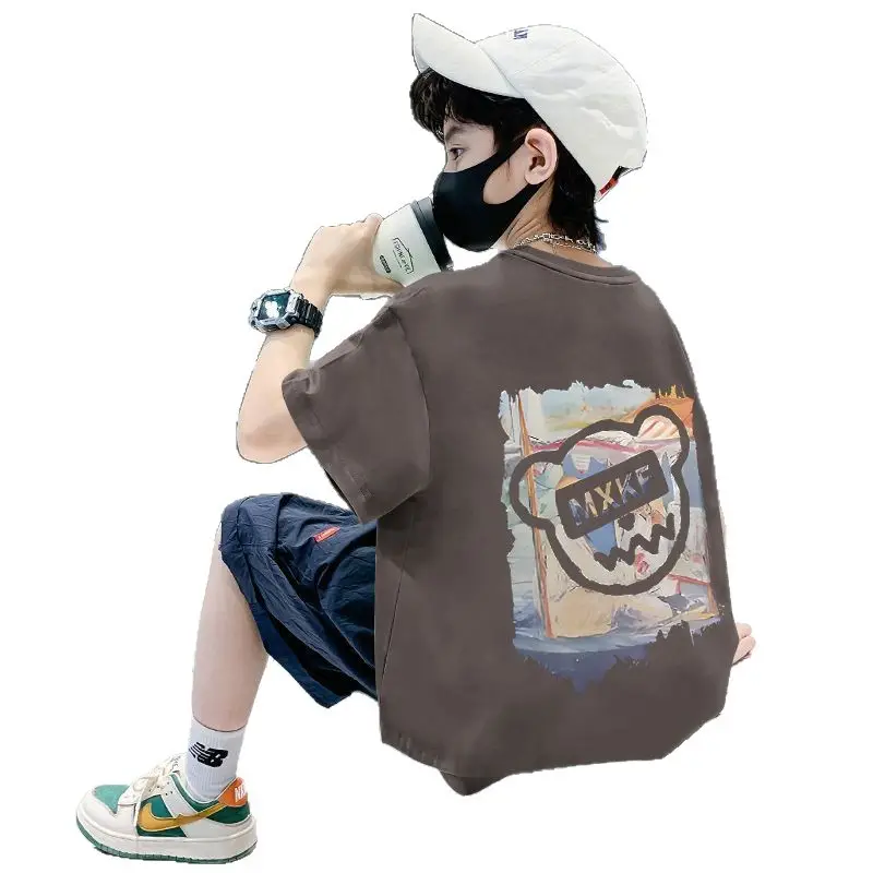 Blue Heart Print Kids T-Shirt Pure Cotton Summer - Image 10