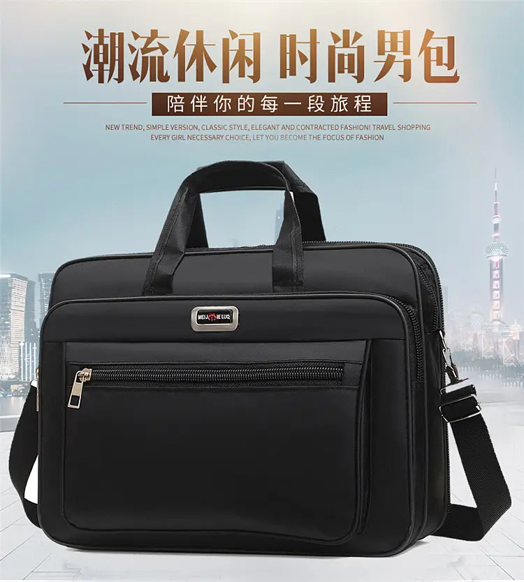 15 Inch Laptop Bag Black Shoulder Travel Office Student — feature 1