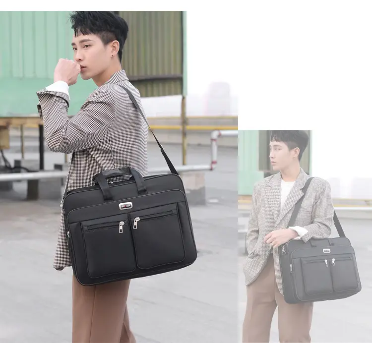 15 Inch Laptop Bag Black Shoulder Travel Office Student — feature 10