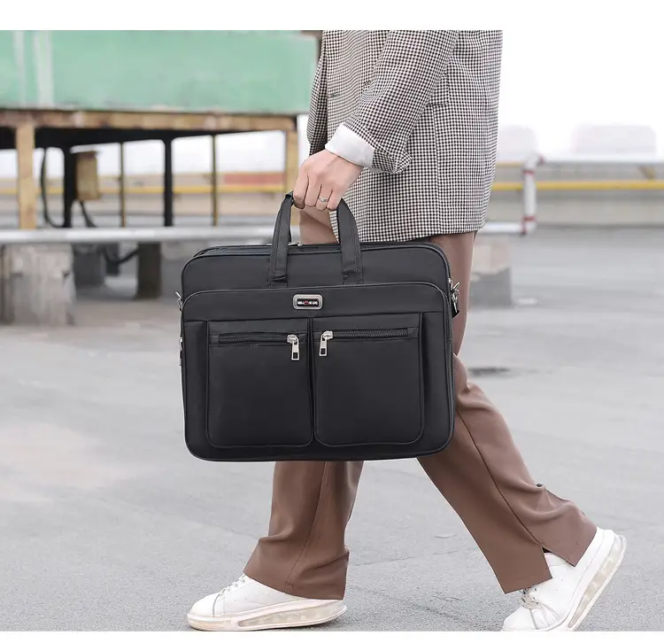 15 Inch Laptop Bag Black Shoulder Travel Office Student — feature 12