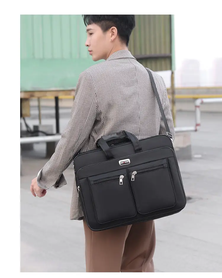 15 Inch Laptop Bag Black Shoulder Travel Office Student — feature 13