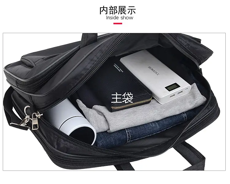 15 Inch Laptop Bag Black Shoulder Travel Office Student — feature 32
