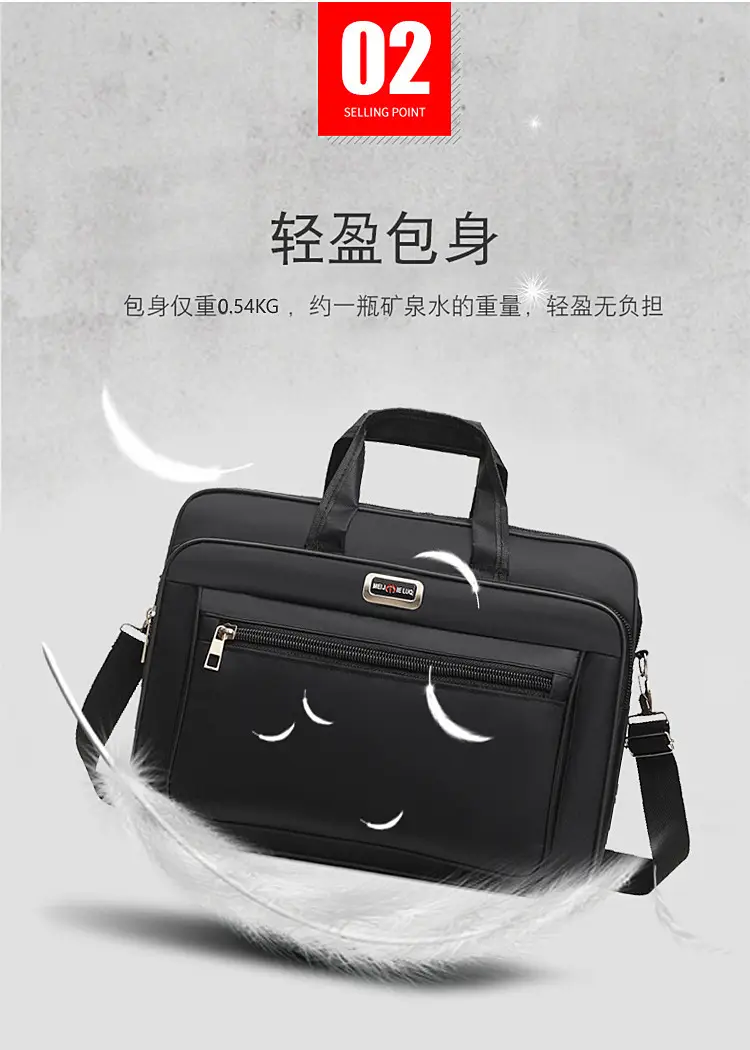 15 Inch Laptop Bag Black Shoulder Travel Office Student — feature 6