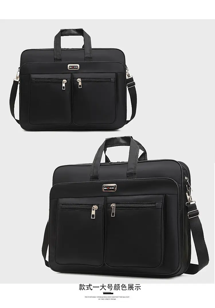 15 Inch Laptop Bag Black Shoulder Travel Office Student - Image 3