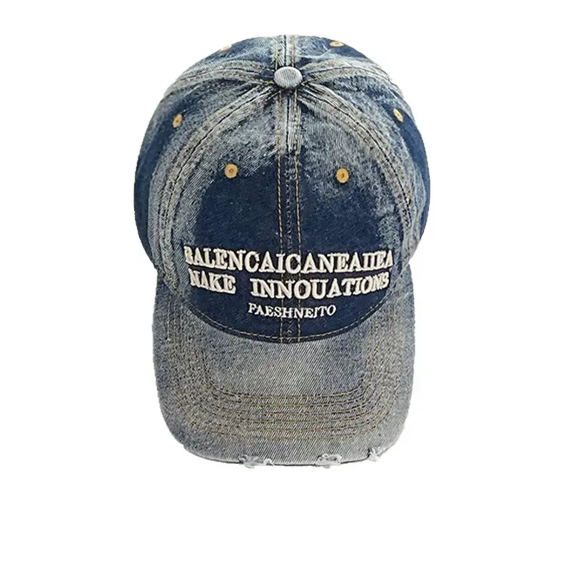 Washed Tie-Dye Baseball Cap Women Deep Wide Brim - Image 5