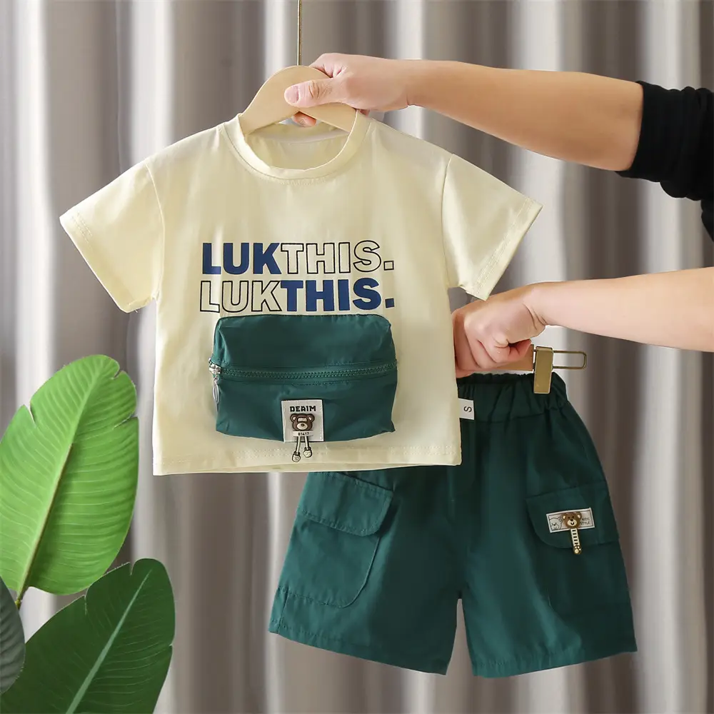 Boys Summer 2-5Yr English T-Shirt Shorts Set - Image 5