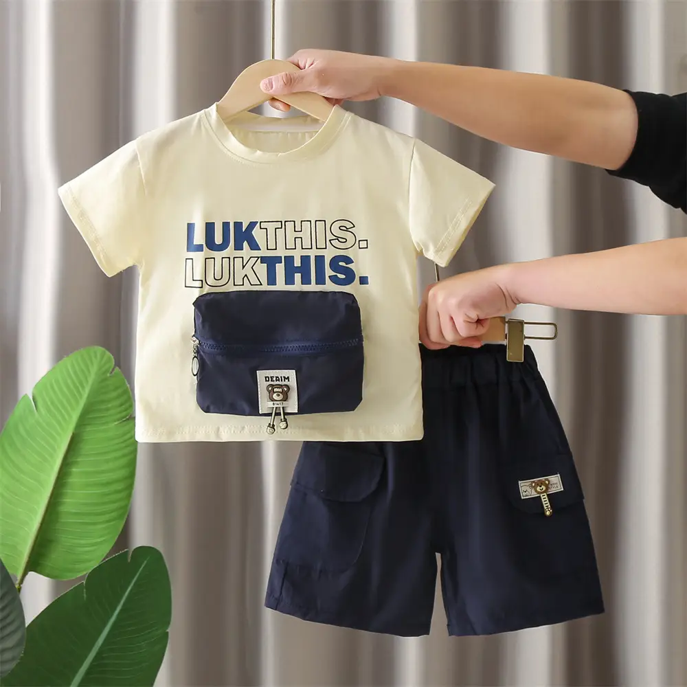 Boys Summer 2-5Yr English T-Shirt Shorts Set - Image 7