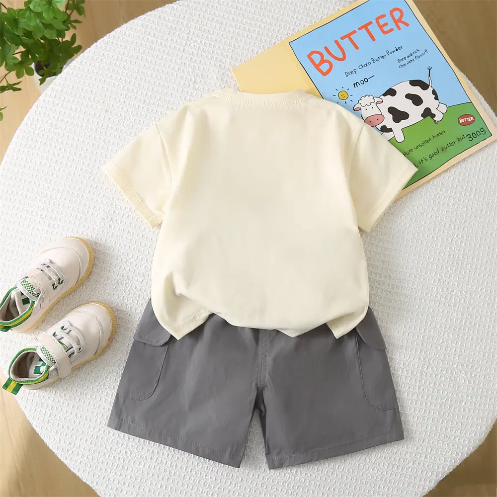 Boys Summer 2-5Yr English T-Shirt Shorts Set — feature 12
