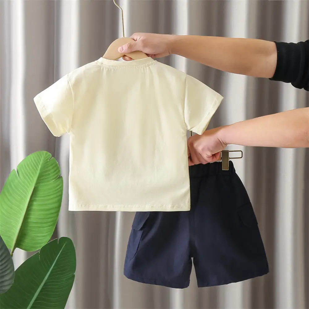 Boys Summer 2-5Yr English T-Shirt Shorts Set — feature 3