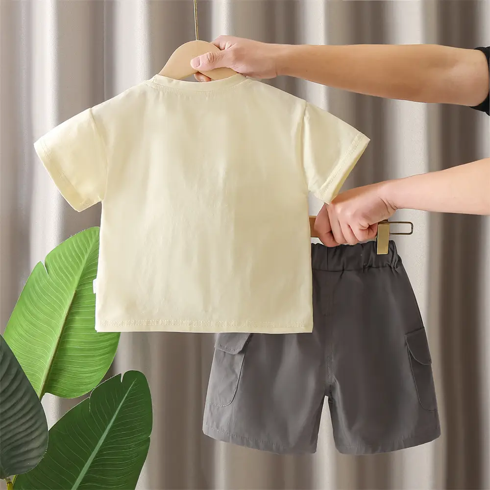 Boys Summer 2-5Yr English T-Shirt Shorts Set — feature 7