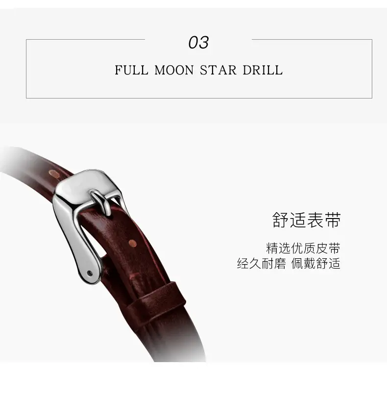 Women's Sugar Cube Quartz Watch Gold Leather Band — feature 9