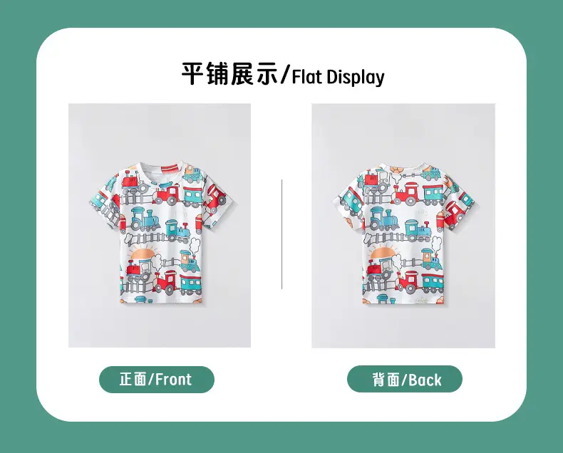 2025 Cartoon Car T-Shirt Boys Blue Summer Wear — feature 4