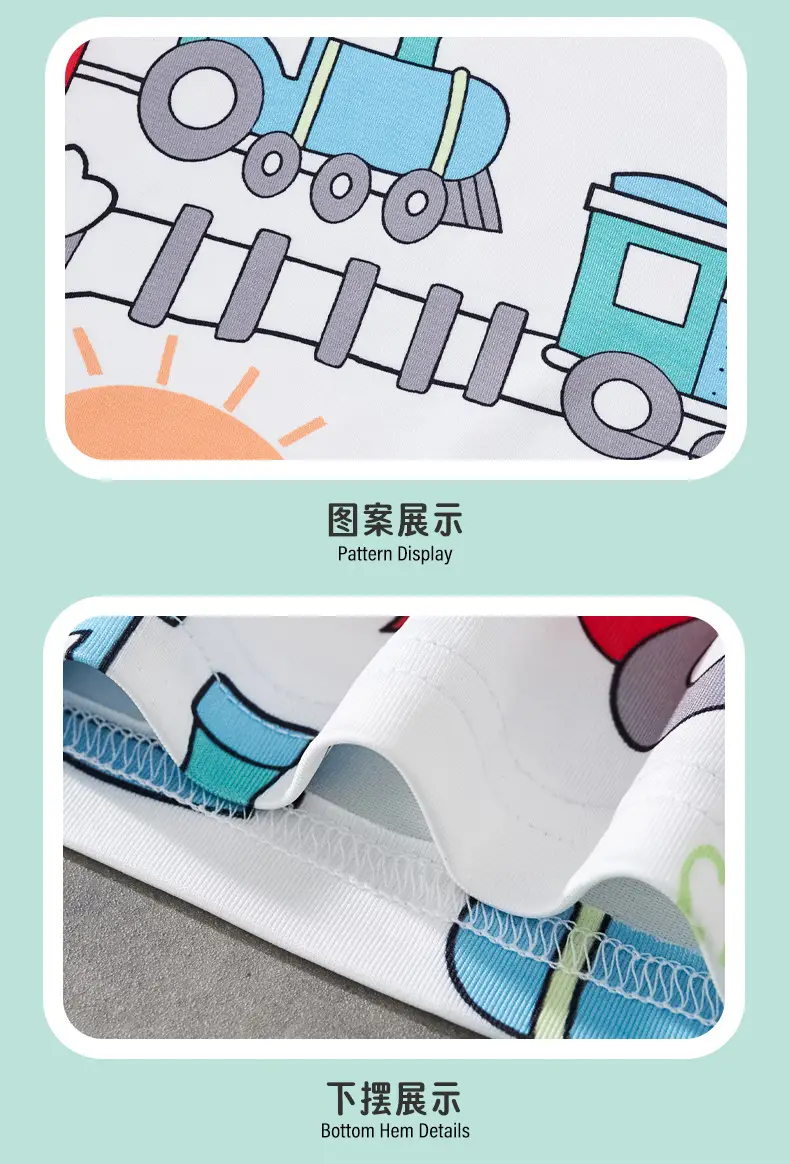 2025 Cartoon Car T-Shirt Boys Blue Summer Wear — feature 8