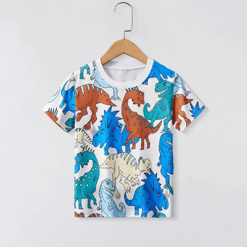 2025 Cartoon Car T-Shirt Boys Blue Summer Wear - Image 4