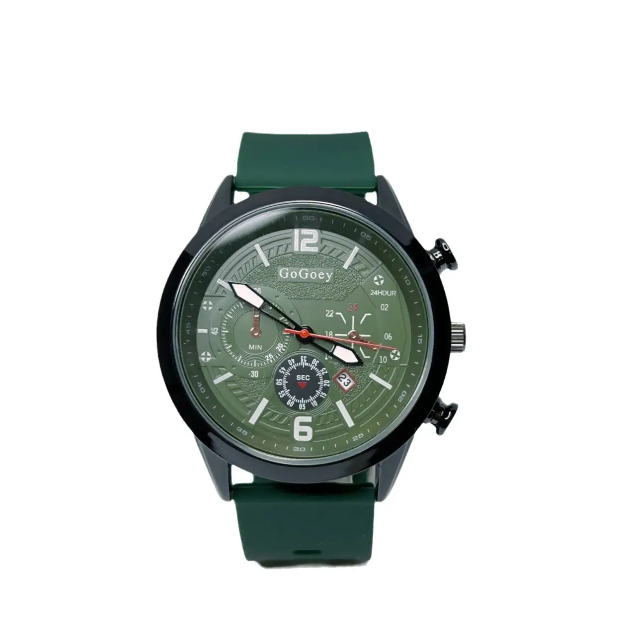 Gogoey Large Quartz Watch for Men Women Brown Silicone Sports Casual - Image 10