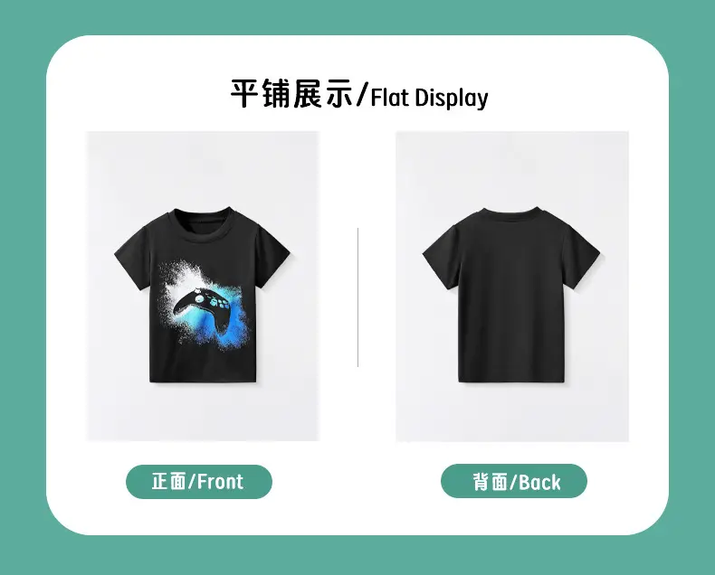 2025 Black Gaming Graphic T-Shirt for Kids — feature 4