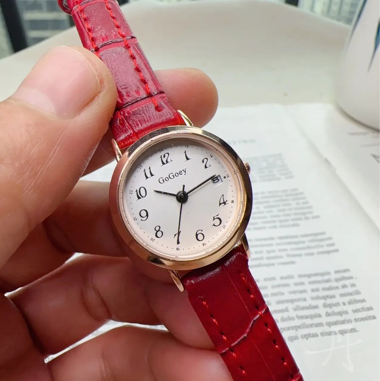 Women's Digital Dial Quartz Watch Red Belt Wholesale - Image 6