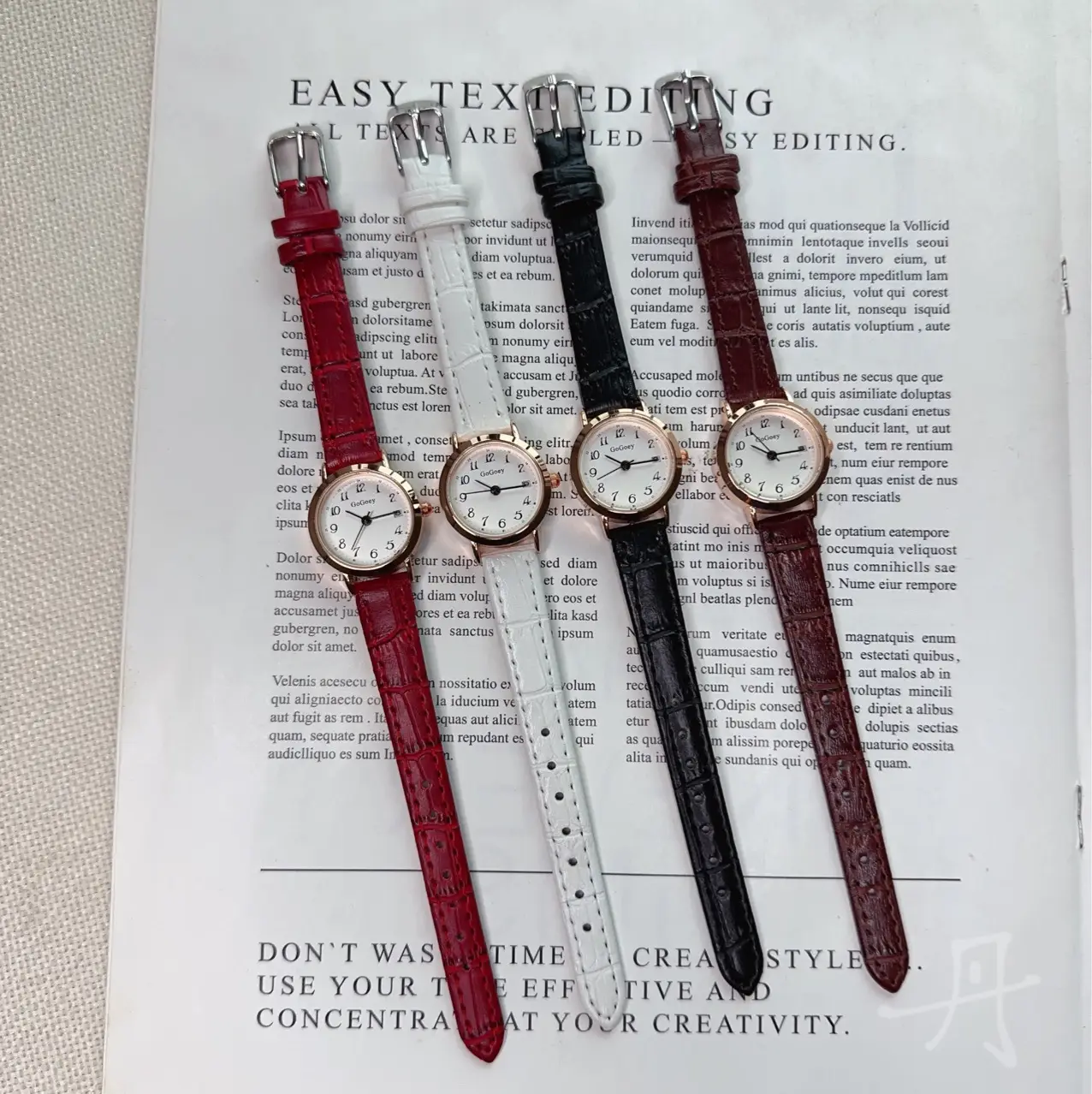 Women's Digital Dial Quartz Watch Red Belt Wholesale — feature 3