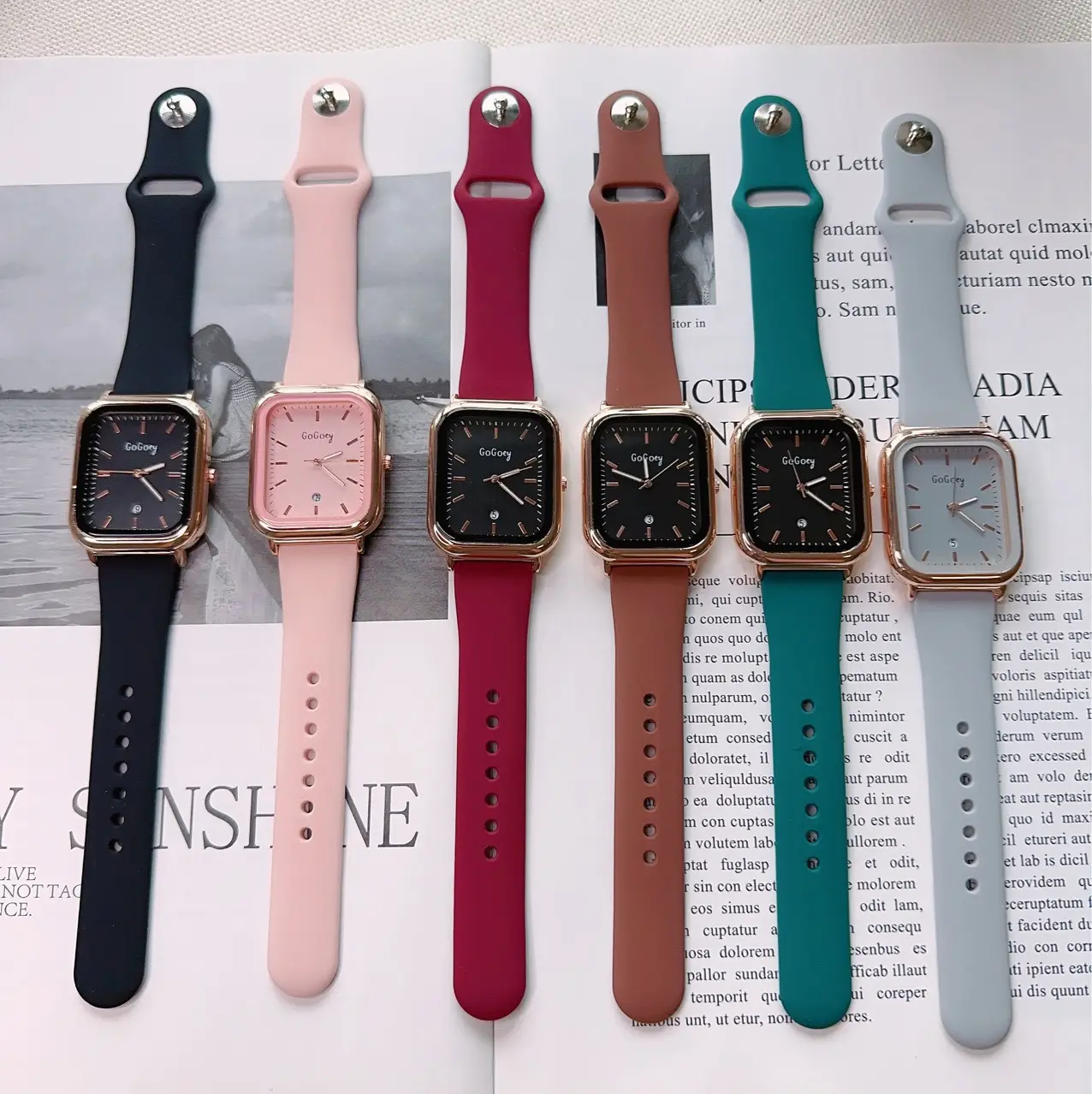 Gogoey White Square Watch for Women — feature 3