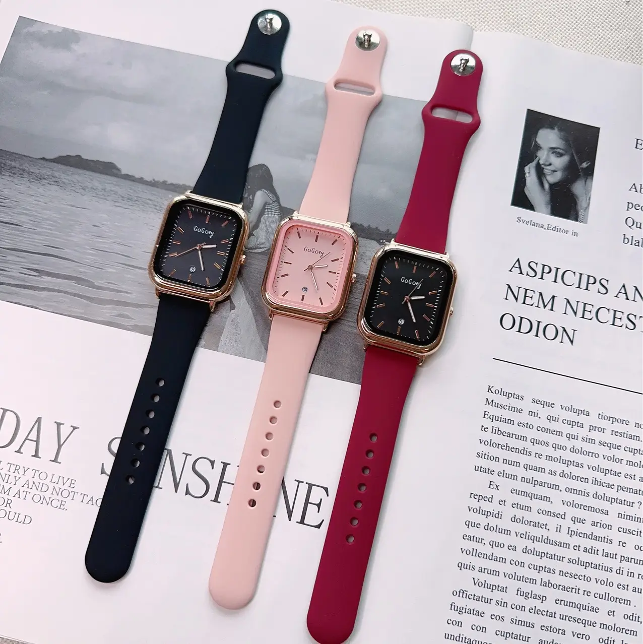Gogoey White Square Watch for Women — feature 4