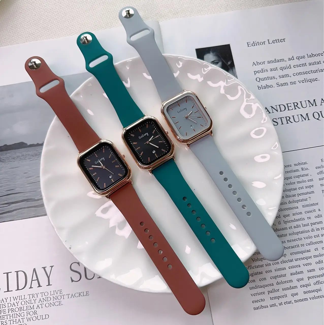 Gogoey White Square Watch for Women — feature 5