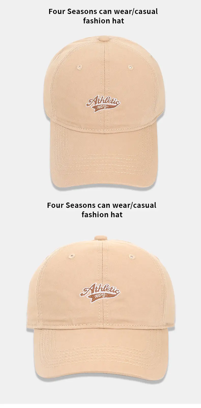 Pink Letter Embroidered Baseball Cap for Women — feature 13