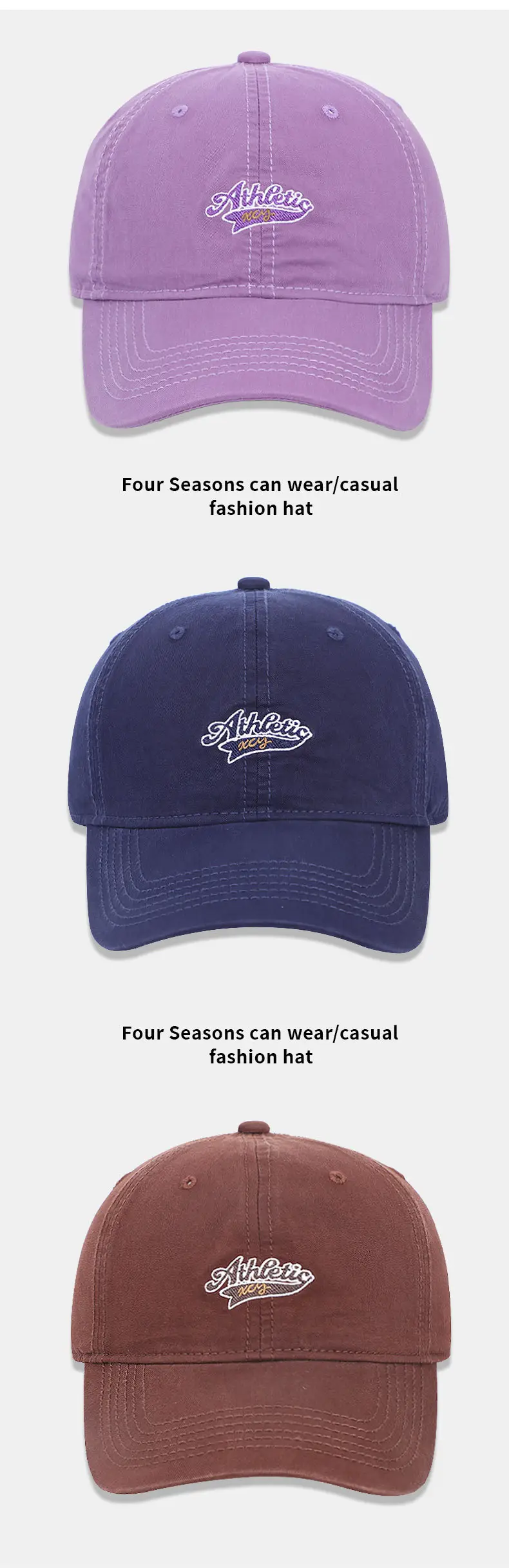 Pink Letter Embroidered Baseball Cap for Women — feature 16