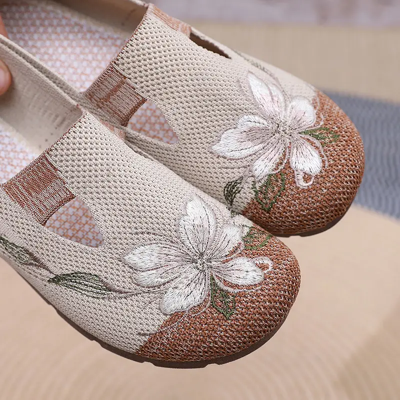 Spring New Women's Shoes, Breathable Soft-Soled Shoes, One-Piece Drop-Shipping Old Beijing Cloth Shoes, Wear-Resistant, Non-Slip, Versatile High Heels — feature 13