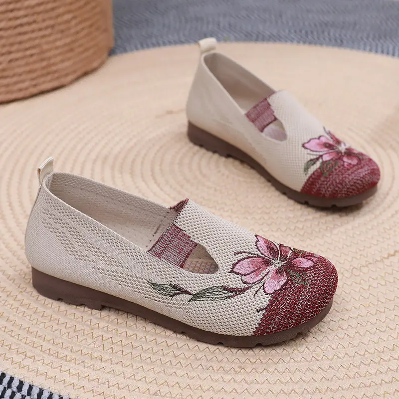 Spring New Women's Shoes, Breathable Soft-Soled Shoes, One-Piece Drop-Shipping Old Beijing Cloth Shoes, Wear-Resistant, Non-Slip, Versatile High Heels — feature 14