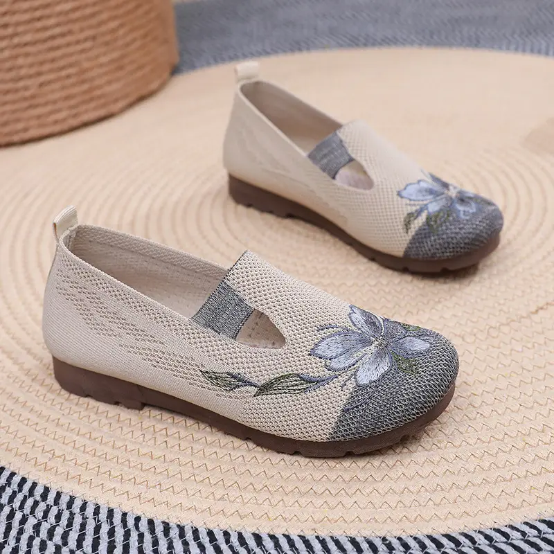 Spring New Women's Shoes, Breathable Soft-Soled Shoes, One-Piece Drop-Shipping Old Beijing Cloth Shoes, Wear-Resistant, Non-Slip, Versatile High Heels — feature 15