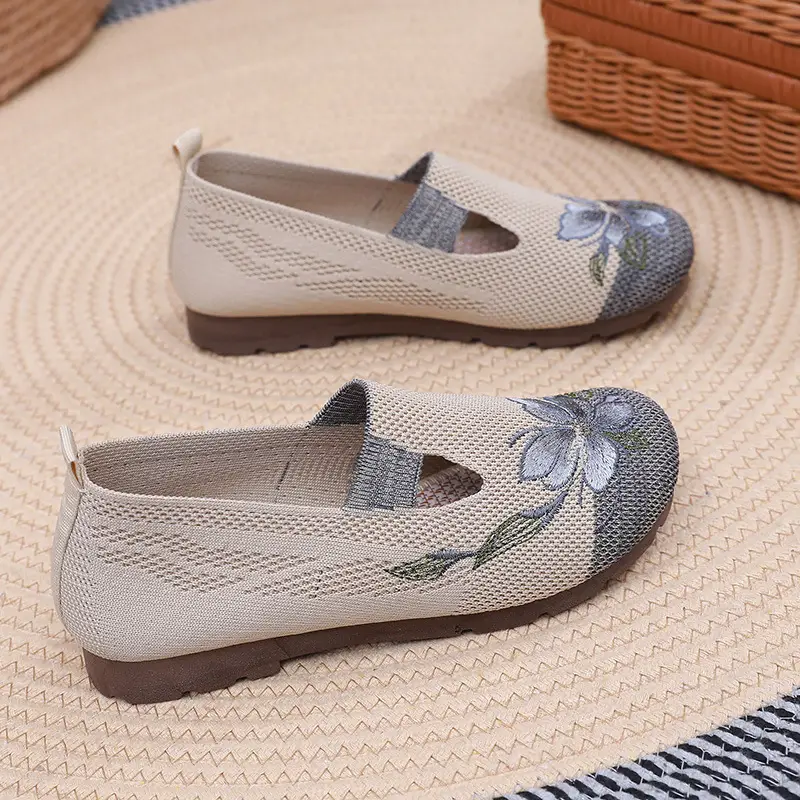 Spring New Women's Shoes, Breathable Soft-Soled Shoes, One-Piece Drop-Shipping Old Beijing Cloth Shoes, Wear-Resistant, Non-Slip, Versatile High Heels — feature 17