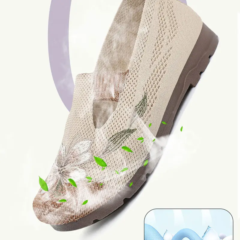 Spring New Women's Shoes, Breathable Soft-Soled Shoes, One-Piece Drop-Shipping Old Beijing Cloth Shoes, Wear-Resistant, Non-Slip, Versatile High Heels — feature 5