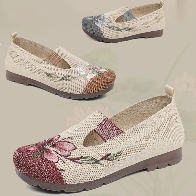 Spring New Women's Shoes, Breathable Soft-Soled Shoes, One-Piece Drop-Shipping Old Beijing Cloth Shoes, Wear-Resistant, Non-Slip, Versatile High Heels — feature 7